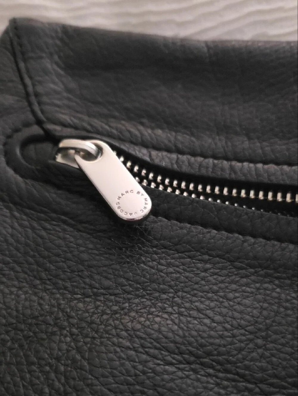 Marc by Marc Jacobs Black Leather Messenger Clutch with Front Zip